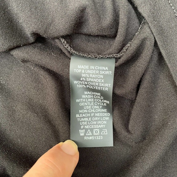 Vince Camuto Womens Black Tank Dress Mini with Long Chiffon Overlay Size XS - Picture 6 of 11